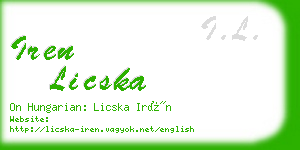 iren licska business card